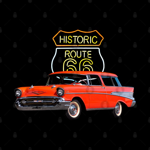 1957 Chevy Nomad in our route 66 series on back by Permages LLC