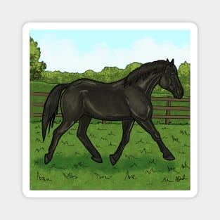 Trotting horse coloured Magnet