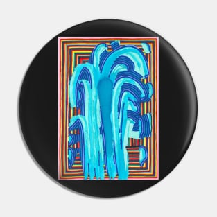 Abstract Fountain with Rainbows Pin