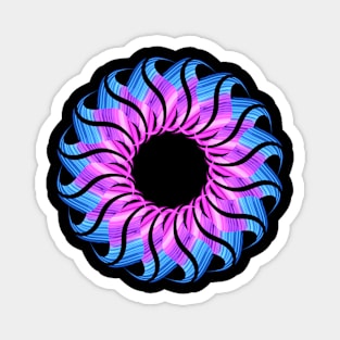 Blue and pink mandala Magnet