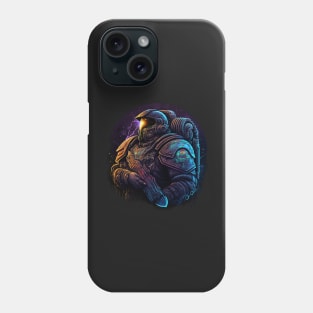 Cosmic Crusader: Vector Art of a Space Marine Protecting the Galaxy Phone Case