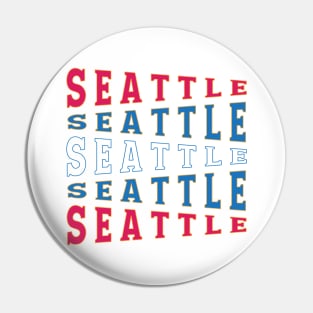 TEXT ART USA SEATTLE Pin