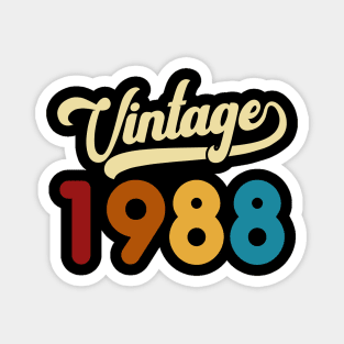 1988 Vintage Gift 32nd Birthday Retro Style Magnet