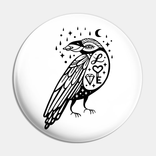 magic crow Pin by Paolavk