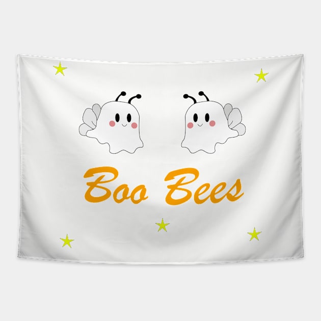 Cute Boo Bees Couples Halloween Costum Tapestry by EY