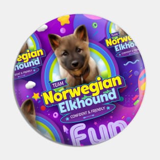 Norwegian Elkhound Puppy Pin