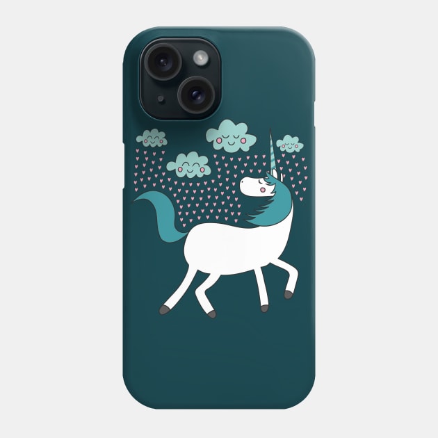 Magical Unicorn - Summer Rain Phone Case by krimons