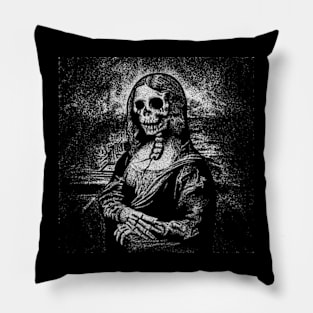Morbid Lisa (Dot hand drawing) Pillow