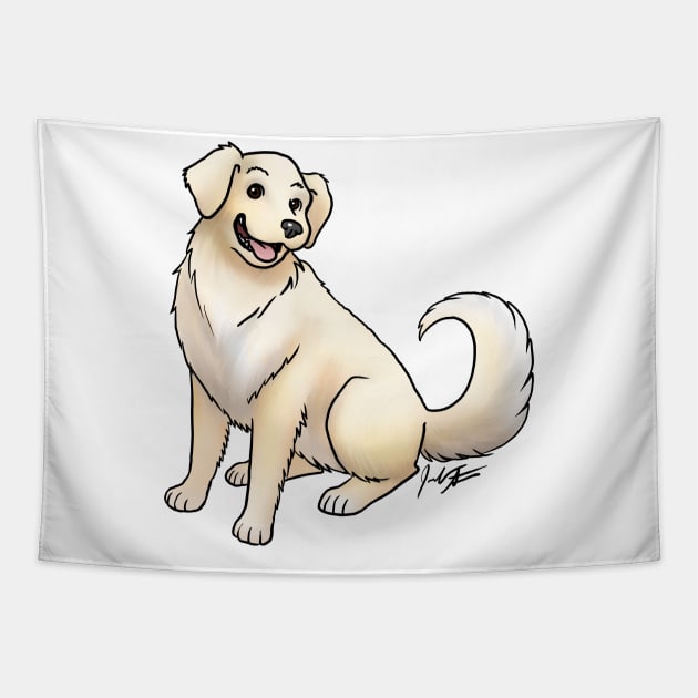 Dog - Golden Retriever - Cream Tapestry by Jen's Dogs Custom Gifts and Designs