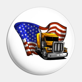 Truck driver Patriotic USA American Pin