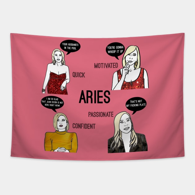 Aries- Bravostrology series Tapestry by Katsillustration