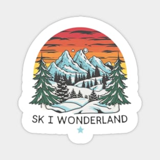 Winter Ski Wonderland,christmase Magnet