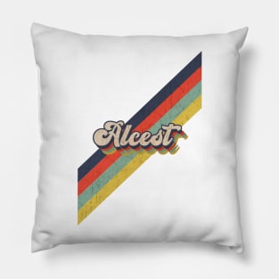 retro vintage color Alcest Pillow