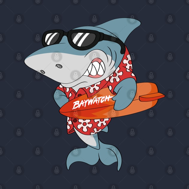 Mitch The Daddy Shark Baywatch Guard - Blue Sharky Version by Celestial Crafts