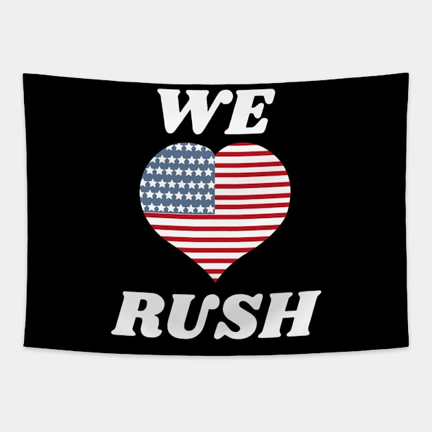 We Love Rush Tapestry by CelestialCharmCrafts