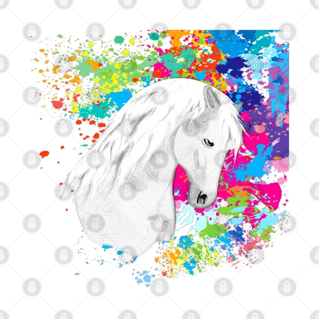 Horse Lovers Majestic White Horse by KC Morcom aka KCM Gems n Bling aka KCM Inspirations