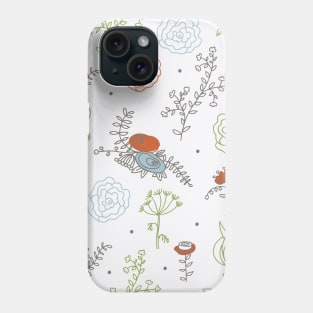 Elegance Seamless pattern with flowers Phone Case