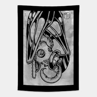 Sir Battington - Gray Tone - Bat Tapestry