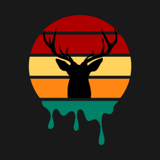 Vintage Sunset Buck Head Aesthetic T-Shirt