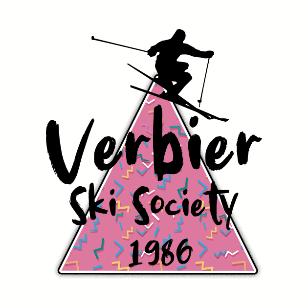 Verbier ski society 1986 vintage retro 80's by Captain-Jackson