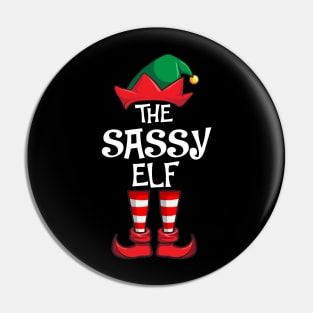 Sassy Elf Matching Family Christmas Pin