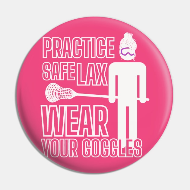 Lacrosse Shirt, Practice Safe LAX Pin by ChristianFaithWear