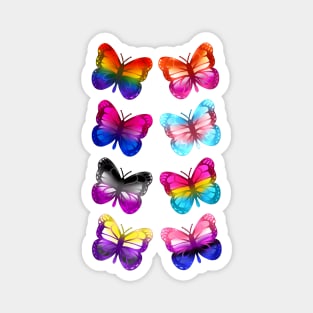 LGBTQ+ Pride Butterflies Magnet