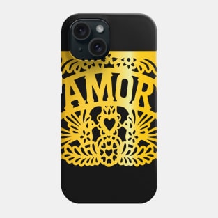 Yellow AMOR mexican deco Phone Case