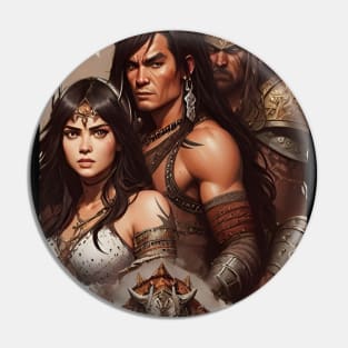 Conan, Belit, and Friend Family Portrait Pin