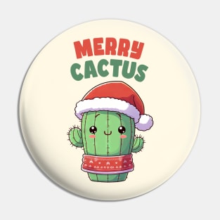 Merry Cactus Christmas Cactus Pin