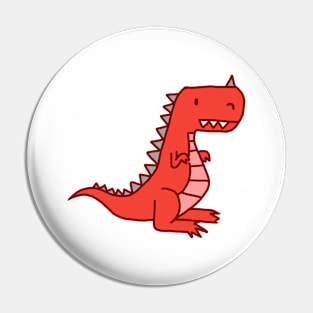 Red T-rex Pin