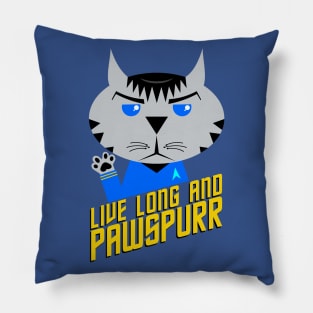 Live Long and Pawspurr Pillow