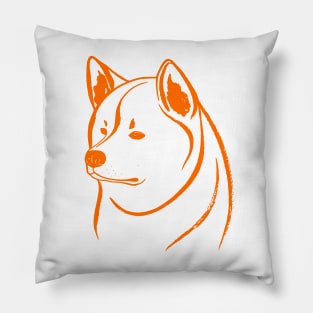 Akita Inu (White and Orange) Pillow