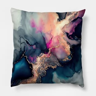 Vivid Vision - Abstract Alcohol Ink Resin Art Pillow