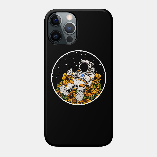 Psychonaut Psychedelic Astronaut Space Sunflowers - Astronaut - Phone Case