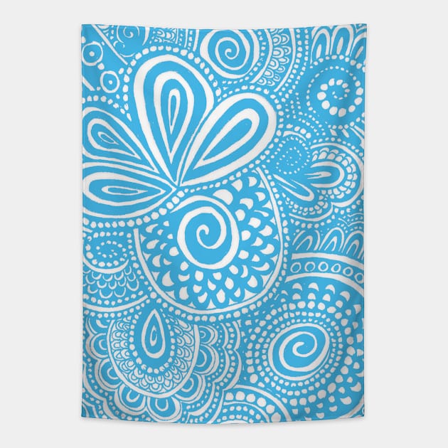 Light Blue Pina Swirls Tapestry by AmyMinori
