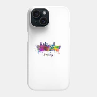 Beijing skyline in watercolor Phone Case