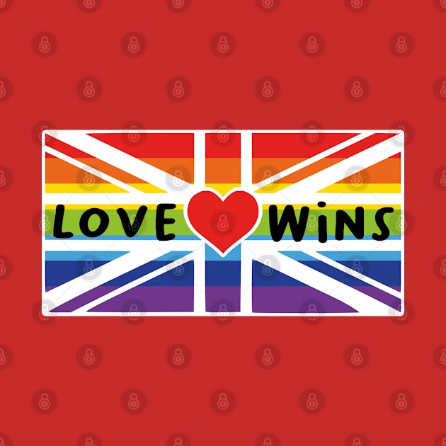 LGBTQA 'Love Wins' Union Jack Rainbow by DavidSpeedDesign