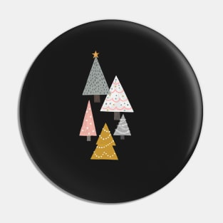 Christmas Trees on Black Pin