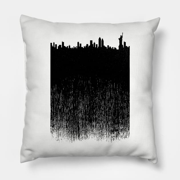 Rustic Vintage New York City Pillow by Goldquills