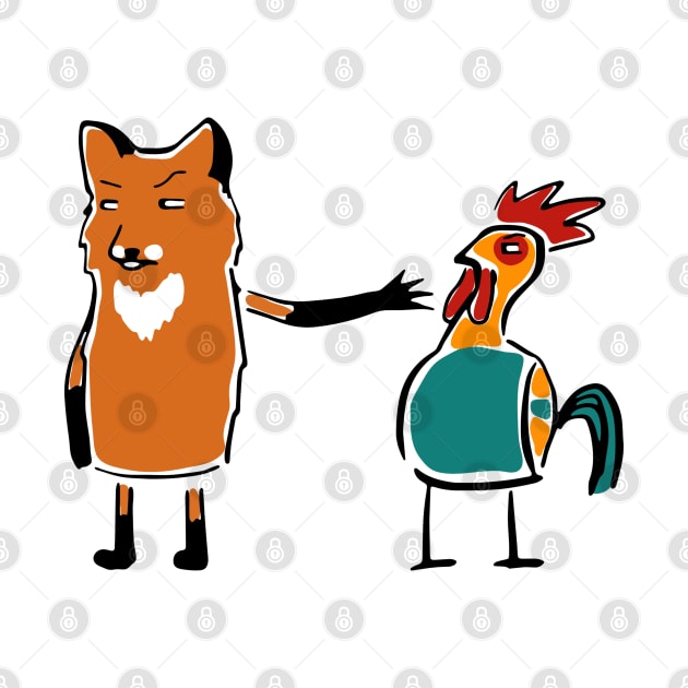 Fox & Rooster by Mako Design 