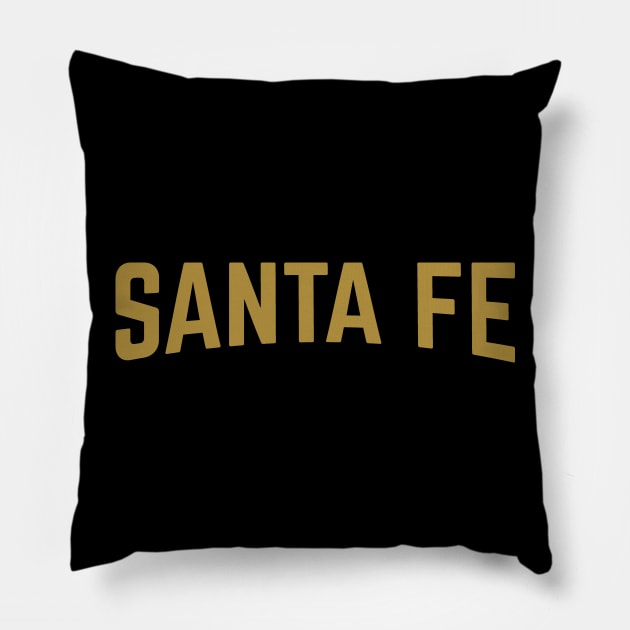 Santa Fe City Typography Pillow by calebfaires