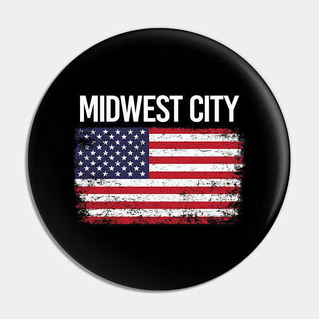 The American Flag Midwest City Pin by flaskoverhand