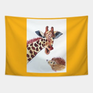 Giraffe and a Hedgehog Tapestry