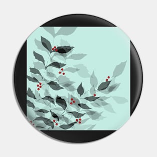 Leaves with Christmas Berries Pin