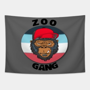 Angry monkey smokin - zoo gang Tapestry