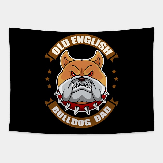 English Bulldog Dad | Dog Owner English Bulldog Tapestry by Streetwear KKS