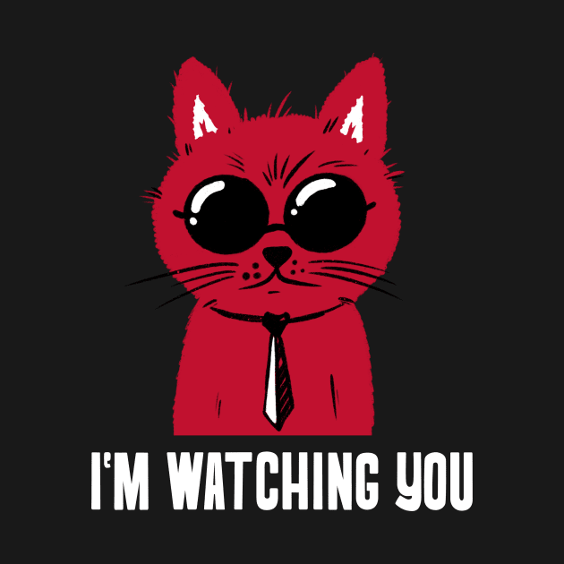 agent cat watching on you by maggzstyle