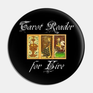 Tarot Reader for Hire-with Tarot Cards Pin