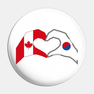 We Heart Canada & Korea Patriot Flag Series Pin